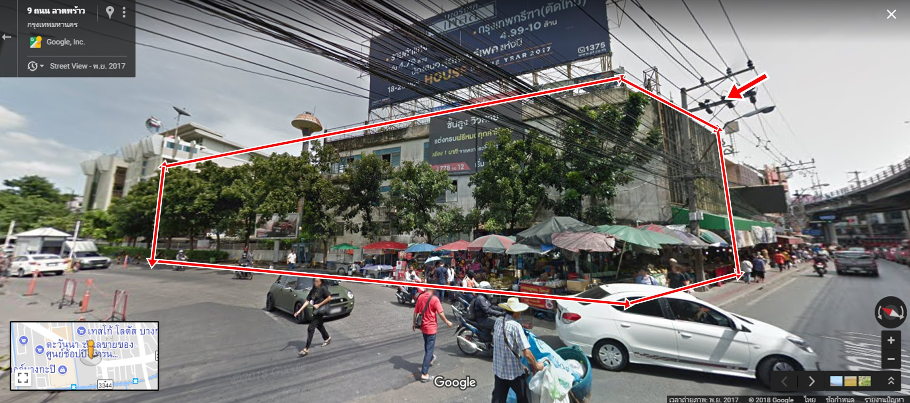 ที่ดินติดถนนลาดพร้าว ที่ดินลาดพร้าว ติดถนนใหญ่ลาดพร้าว ทำเลทอง เนื้อที่ 407 ตร.วา