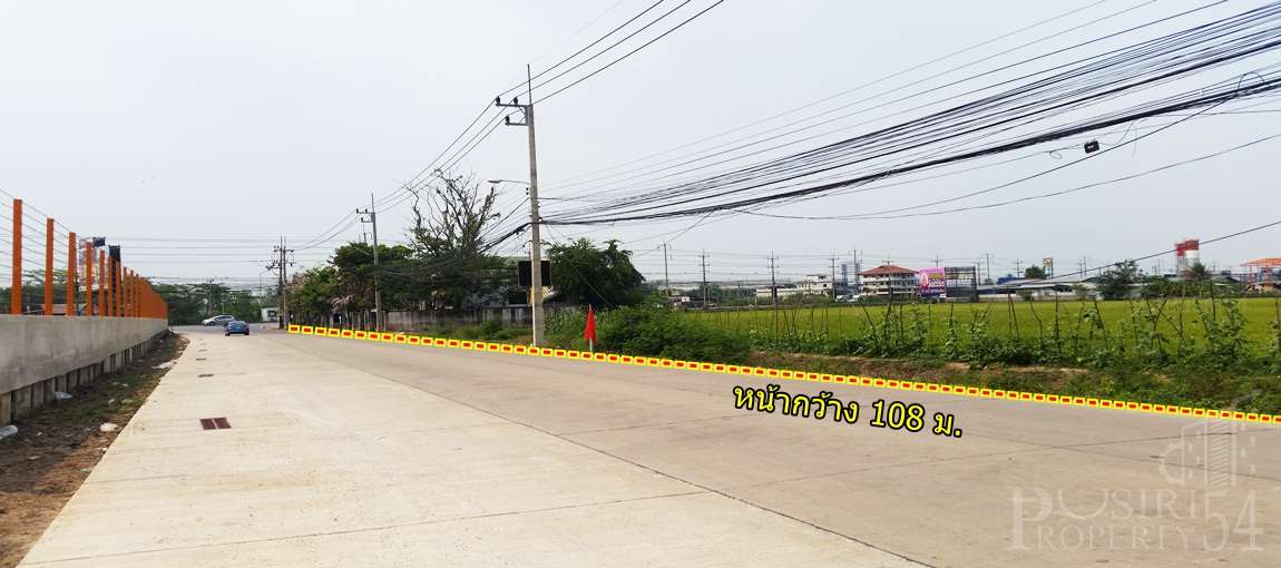 ขายที่ดิน 7 ไร่ สะดุดตา ติด ถ.สาย 5 ทำได้ทั้งปั้ม ธุรกิจ และ สร้างตึก ในราคาพิเศษ ใกล้ฝั่งบรม ฯ