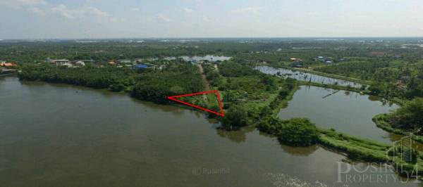 ลดราคาพิเศษ แปลงสุดท้าย ที่ดิน 100 วา รับวิวแม่น้ำ สวย บรรยากาศดีตลอดปี เหมาะปลูกบ้าน สะดวกใกล้เมืองมหาชัย 