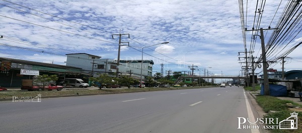 สร้างโรงงานได้ทุกประเภท ที่สีม่วง 4 ไร่ พร้อมหน้ากว้าง 117 เมตร เดินทางง่าย ใกล้ถนนเศรษฐกิจเพียง 800 ม.