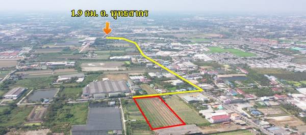 ขายที่อนาคตดี 10ไร่ ในราคาโปรโมชั่นใกล้กับ แนวขยายเส้นกัลปพฤกษ์ ติด ถ.เลียบคลองหมื่นปรารมย์ ใกล้สายสี่ตัดใกม่-บางบอน 5 - ขายที่ดินสมุทรสาคร - KK2174S