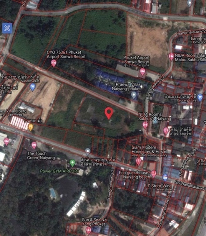 ขายที่ดิน 4 ไร่ อ.ถลาง จ.ภูเก็ต ใกล้สนามบินภูเก็ต