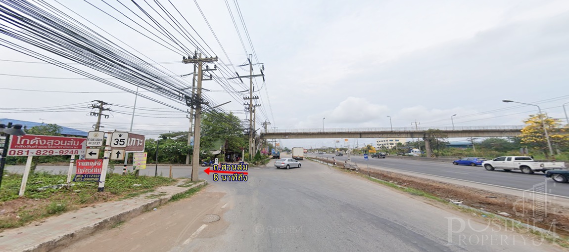 ที่ 49 ไร่เศษ ราคาถูก เดินทางสะดวกติดเส้นสวนส้ม-พระราม 2 พร้อมวิวบรรยากาศด้านหน้าติดคลอง