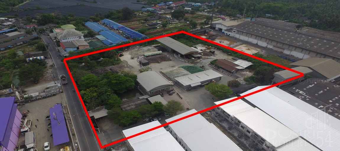 ขายที่ดิน 7ไร่ พร้อมพื้นที่ใช้สอย ลานคอนกรีตเต็มพื้นที่ มีโรงงาน โกดัง สำนักงาน อุปกรณ์และใบ รง.4 ครบถ้วน  - KK1434S