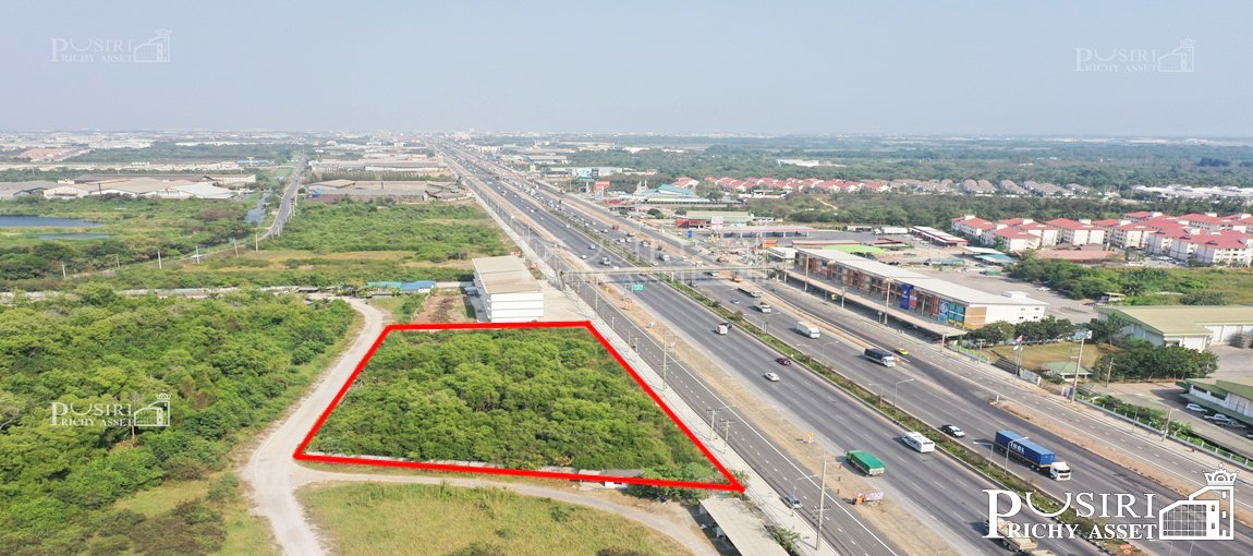 สร้างอะไรก็สวยแถมโดดเด่น ที่ดิน 4 ไร่ หน้ากว้าง 124 ม. ติดพระราม 2 ขาเข้า สะดวกพร้อมสาธารณูปโภคหน้าที่S