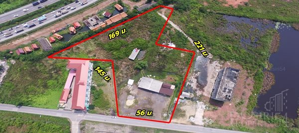 ขายที่ 7ไร่เศษ ถมเต็มพร้อมใช้ แถมบ้านพักอาศัย 480 ตร.ม. ในราคาลดพิเศษ - KK3211S