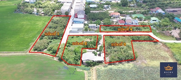 ที่สวย 4 แปลง ถมพร้อมใช้งาน เลือกขนาดได้ตามใจต้องการ ในซอยบรม 76(ขาเข้า) ใกล้มหิดล - 