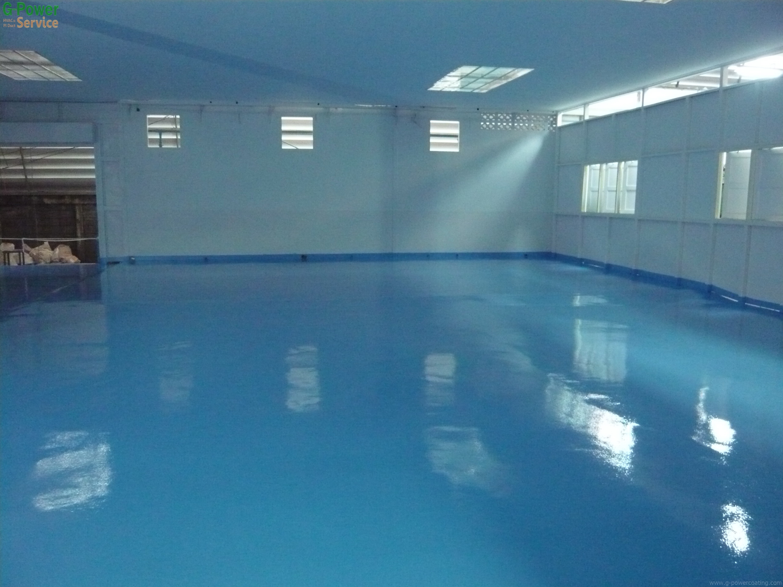 รับติดตั้งพื้นโรงงาน EPOXY PU พื้นกันซึม พื้นสนามกีฬา 