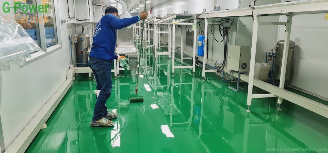 รับติดตั้งพื้นโรงงาน EPOXY PU พื้นกันซึม พื้นสนามกีฬา 