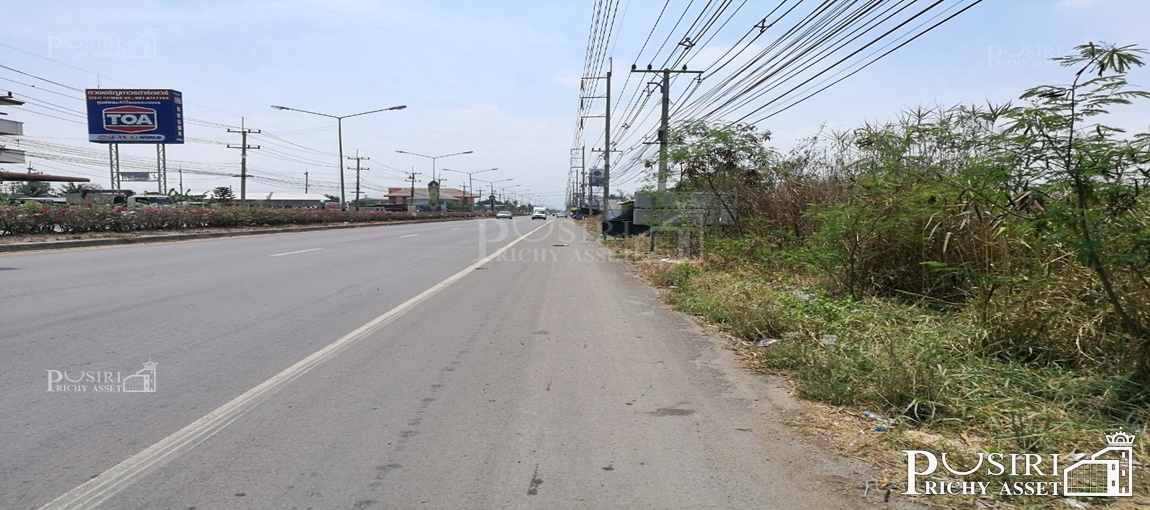 ที่สวยสร้างโกดัง 38ไร่เศษ หน้ากว้างถึง 200ม. ติดถนนที่รถเทรลเลอร์ เข้า - ออก สบาย ใกล้ ถนนบ้านแพ้ว พระราม 2 คุ้มค่ากว่าที่อื่นๆ 17% - KK1044S