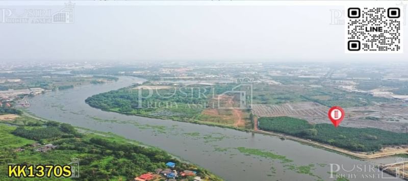 ขายนางงาม 170 ไร่ติดแม่น้ำท่าจีน 200 เมตร กำไร 350 - 400 ล้าน มาพร้อมเขื่อน ที่ถมน้อย ใกล้ ถ.พระราม 2 - KK1370S