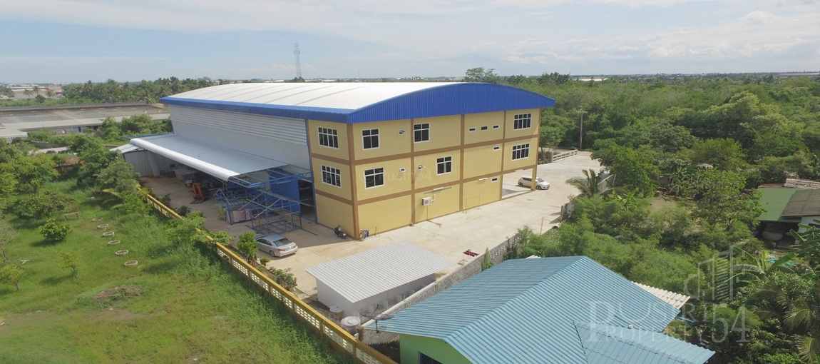 ขายโรงใหม่ 2ไร่ 3งาน พร้อมสำนักงาน 3ชั้น สวย โครงสร้างดี ย่านท่าเสา กว่า 1,400 ตารางเมตร เข้า-ออกสะดวก ได้ 2 เส้นทาง – ขายโรงงานสมุทรสาคร - KK1826S