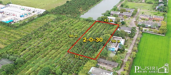 ที่สวย 2 ไร่ ไม่ต้องจ่ายแพง ทำโรงงานได้ เดินทางสะดวก  ถ.เศรษฐกิจ-วัดพันธุวงษ