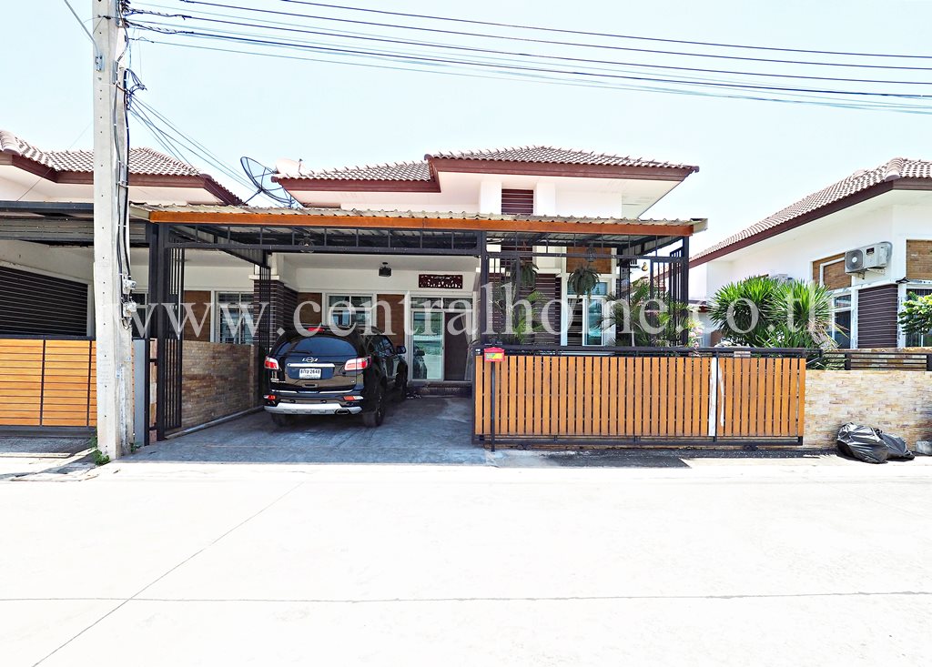 บ้านแฝด หมู่บ้าน กิตตินคร การ์เด้น วิลล์ บางพลี หน้าบ้านไม่ชนใคร