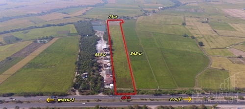 ขายที่ดิน ขนาด 18 ไร่เศษ ติดถนน เพชรเกษม สังเกตุง่าย ใกล้ 4 แยก ปากท่อ เพียงไร่ละ 1.5 ล้าน - KK3216S