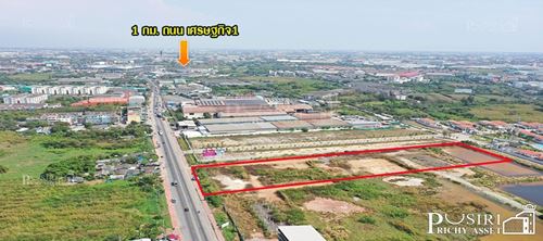 ขายที่ดินสวย สร้างโรงงาน 10.5 ไร่ ติด ถ. บางปลา สร้างได้กว่า 10,000 ตร.ม. รถทุกประเภท เดินทางสะดวก เพียง 1กม. ถ. เศรษฐกิจ1 KK1813S