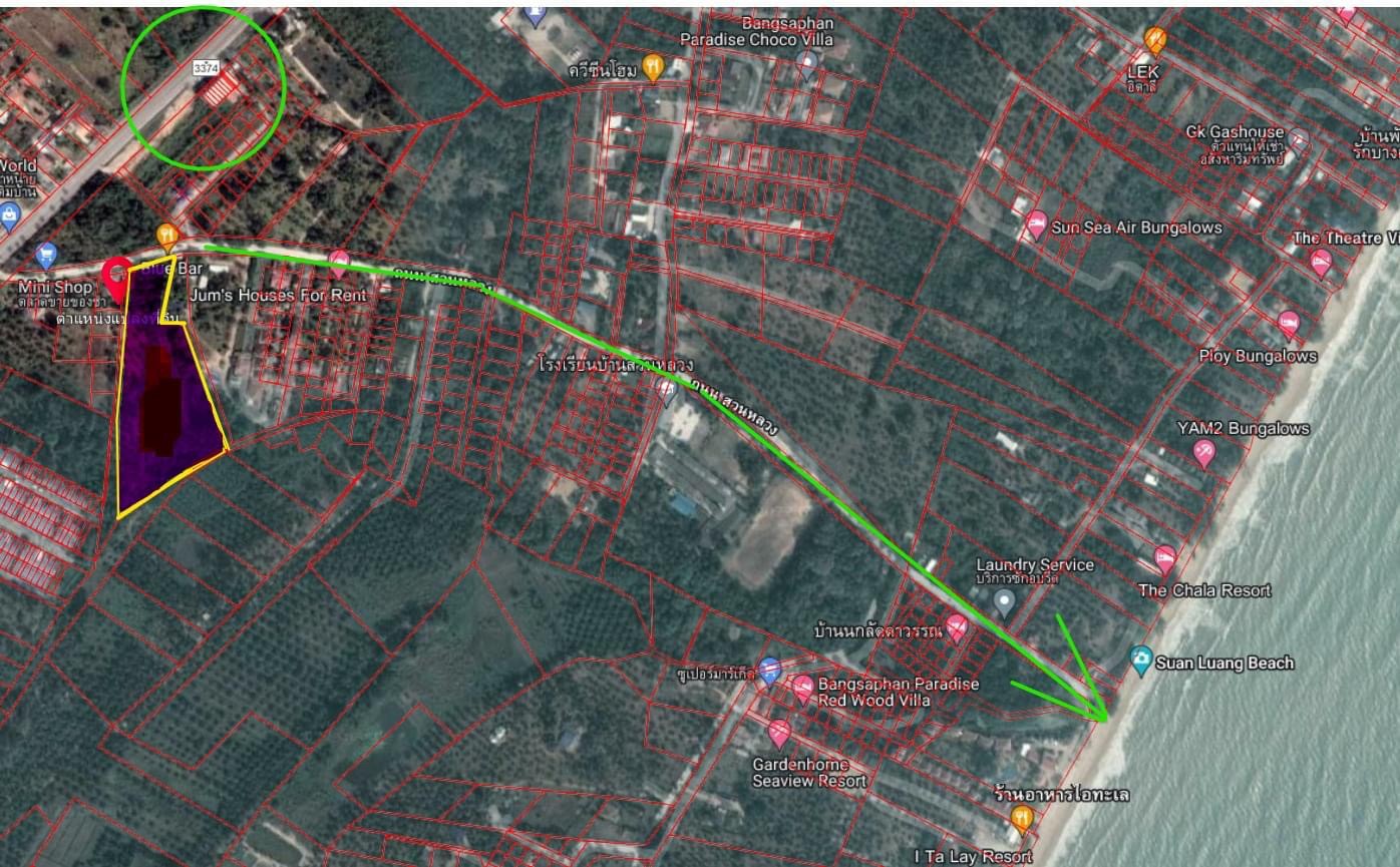 ขายที่ดิน ที่ดินทำเลสวยมาก ติดถนนคอนกรีต ประจวบคีรีขันธ์