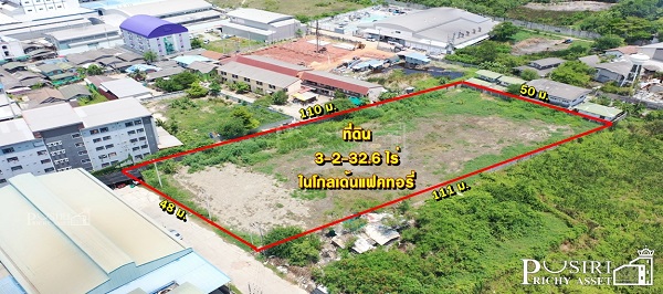 ที่ 3.5 ไร่ ที่สีม่วง สร้างโรงงานได้ทุกประเภท ถมพร้อมใช้ พร้อมรั้ว 50% เทรลเลอร์สบาย ใกล้ ถ.เอกชัย และ พระราม 2