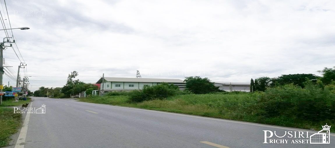 ให้เช่า ถมแล้วเกือบ 3 ไร่ ทำเลสวย เด่นติดถนนใช้งานได้หลากหลาย ใกล้ถนนบางบัวทอง - สุพรรณ 1.8 กม. - KK3732S