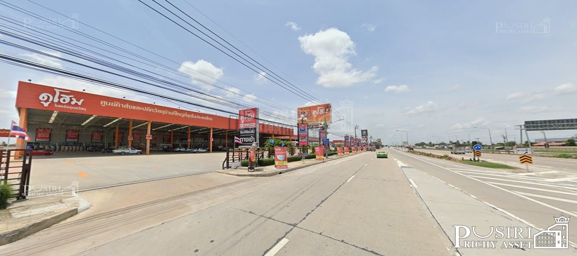 ให้เช่า ถมแล้วเกือบ 3 ไร่ ทำเลสวย เด่นติดถนนใช้งานได้หลากหลาย ใกล้ถนนบางบัวทอง - สุพรรณ 1.8 กม. - KK3732S