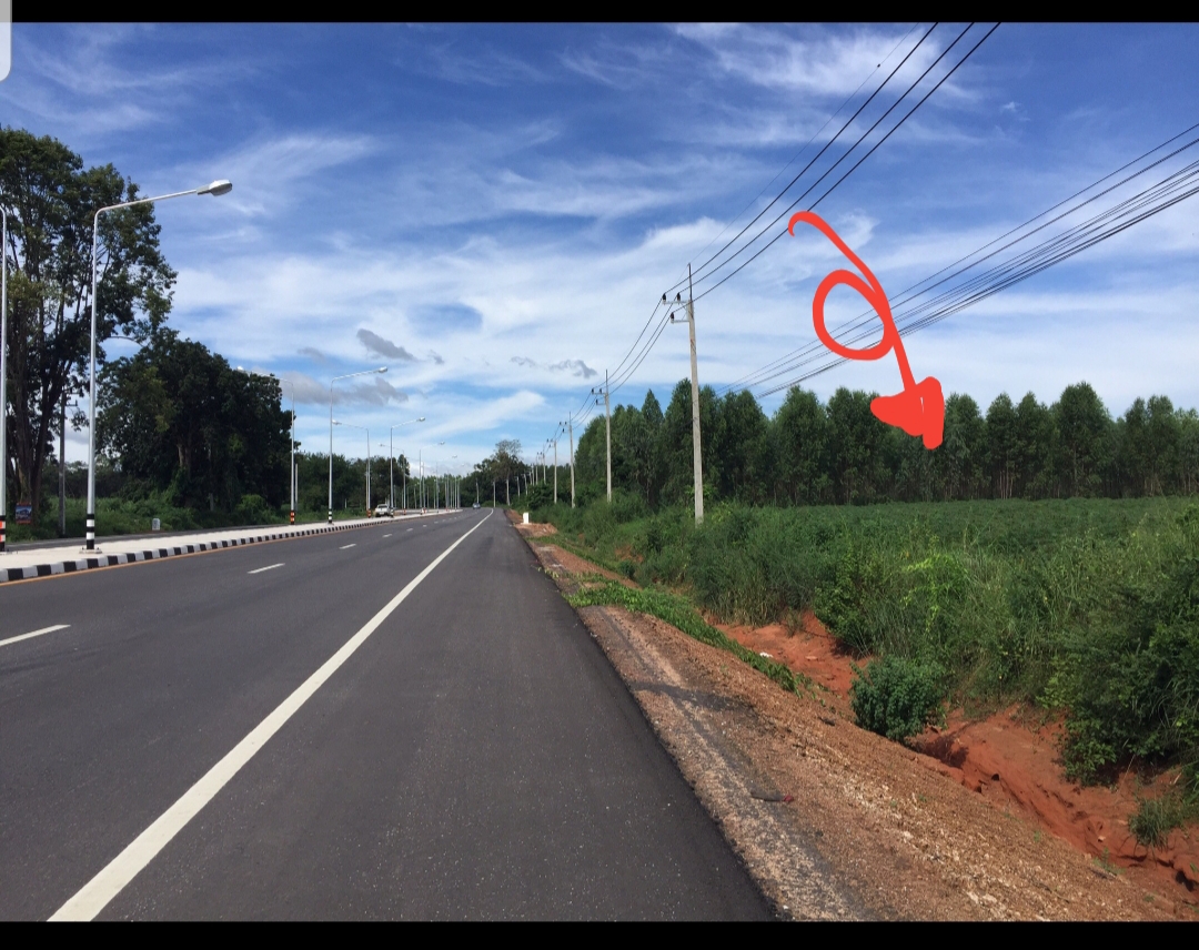 ที่ดินสวยติดถนน4เลน กาฬสินธุ์-สหัสขันธ์ 13-2-38ไร่