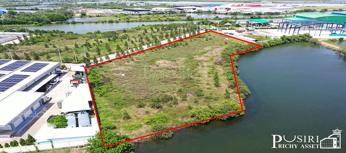 โดดเด่นที่สุด ของที่เกือบ 5 ไร่ หน้ากว้างๆ 148 ม. ถม พร้อมสร้างโรงงาน น้ำไฟครบ เทรลเลอร์ลุยสบาย โซนพันท้าย - พระราม 2 KK5099S