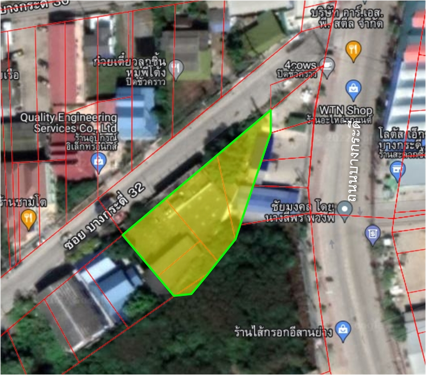 ให้เช่าโรงงาน(มีรง.4) ซอยบางกระดี่ 32 พระรามที่ 2 เขตบางขุนเทียน เนื้อที่รวม 0-3-72.9 ไร่