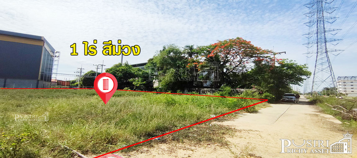 ขายที่สีม่วงแปลงเล็ก 1 ไร่ ถมแล้ว ทรงสวยๆท้ายบานกว้าง ซอย วปอ. เดินทางสะดวก เข้าออกได้หลายทาง ใกล้ฝั่ง ถ. เศรษฐกิจ - KK5017S