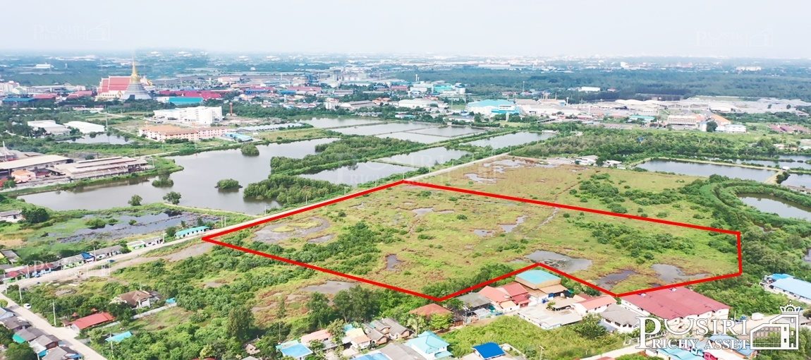 ขายที่สวย ถมเดิม 30 ไร่ หน้ากว้างถึง 206 ม. เหมาะทำโรงงาน และคลังสินค้าขนาดใหญ่ เดินทางง่ายใกล้พระราม 2 บางโทรัด – KK4235S