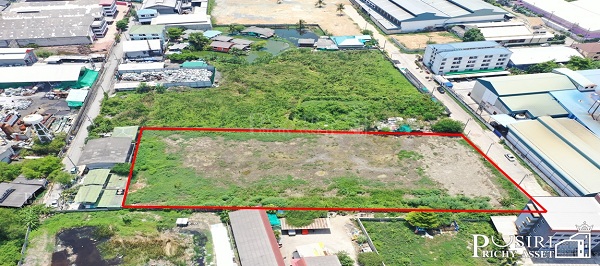 ที่สวยเทพ 3.5 ไร่ สีม่วง สร้างโรงงานได้ทุกประเภท ถมพร้อมใช้ พร้อมรั้ว 50% เทรลเลอร์สบาย ใกล้ ถ.เอกชัย และ พระราม 2 เพียง 1 กม.