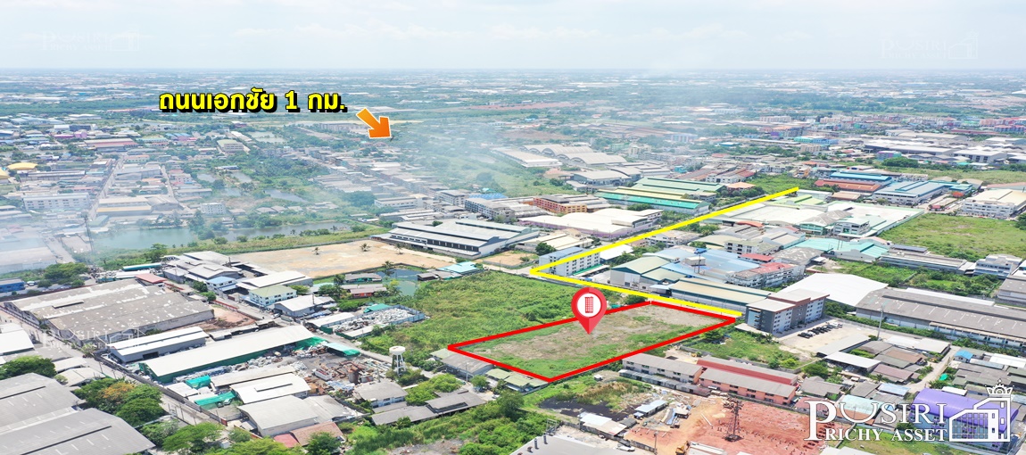 ที่สวย 3.5 ไร่ ที่สีม่วง สร้างโรงงานได้ทุกประเภท ถมพร้อมใช้ พร้อมรั้ว 50% เทรลเลอร์สบาย