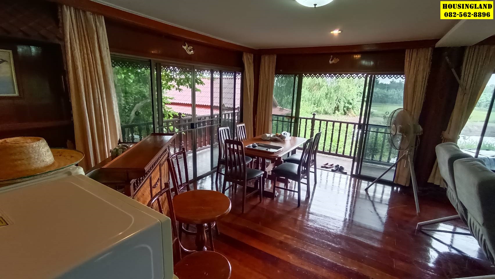 ขายด่วนที่ดินพร้อมบ้านเรือนไทย บ้านบางปรัง ตำบลศรีจุฬา อำเภอเมืองนครนายก จังหวัดนครนายก   