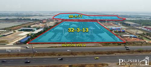 ขายที่ดิน 121 ไร่ ติดถนน พระราม 2 ขาออก กม.60 หน้ากว้าง ถึงใจ 155 เมตร ราคาสุดพิเศษ เพียง 6,250/ตารางวา – ขายที่ดินสมุทรสงคราม - KK1011S