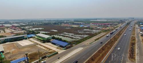 ขายที่ดิน 121 ไร่ ติดถนน พระราม 2 ขาออก กม.60 หน้ากว้าง ถึงใจ 155 เมตร ราคาสุดพิเศษ เพียง 6,250/ตารางวา – ขายที่ดินสมุทรสงคราม - KK1011S