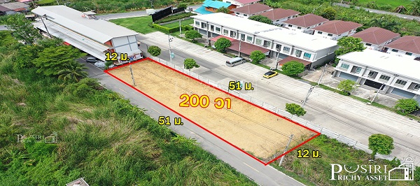 ขายที่สวยถมพร้อม 200 วา หน้ากว้างสวยมากๆ ใกล้ รร. กาญจนาภิเษกวิทยาลัย หลังมหิดล เงียบสงบ เเวดล้อมความเจริญ - kk5157s