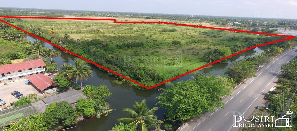 ที่ดิน 155 ไร่ เดินทางง่าย เข้า-ออก ได้ถึง 4 เส้นทาง บนถนนสวนส้ม ใกล้พระราม2 สะดวกใช้น้ำ และ ระบายน้ำ ติดคลอง 2 ฝั่ง ทำได้ทั้งโรงงาน และ หมู่บ้าน  KK3083S