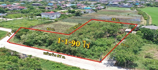 ที่สวย 4 แปลง ถมพร้อมใช้งาน เลือกขนาดได้ตามใจต้องการ ในซอยบรม 76(ขาเข้า) ใกล้มหิดล KK1875S