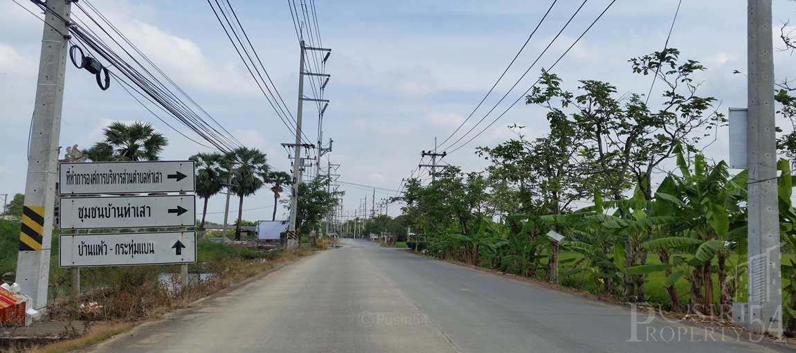 ที่วิวคุ้งน้ำเต็มๆ 180 องศา ที่ 7 ไร่เศษ ใกล้ตลาดกระทุ่มแบน  KK3680S