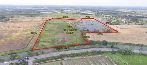 ขายที่ 49 ไร่เศษ ราคาถูก เดินทางสะดวก ติดเส้น สวนส้ม-พระราม 2 พร้อม วิวบรรยากาศด้านหน้าติดคลองกว่า 139 ม. ทำได้ทั้งโรงงาน และหมู่บ้าน - KK3455S