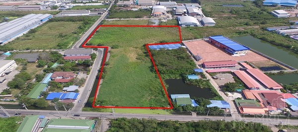  เพิ่มความสวย ความสะดวก  ที่ดิน 14 ไร่เศษ ติดถนน 2 ด้าน พร้อมหน้ากว้าง 276 ม. ถนนเลียบคลองสี่วา-เอกชัย   KK3460S