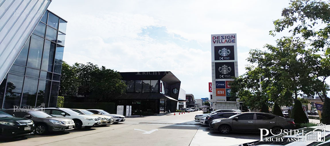 ที่ปลูกบ้าน 242 วา ใกล้ ถ. บรม เพียง 188 ม. หน้ากว้างสวย 47 เมตร ติดตะวันออก สะดวกสบายด้วย Design Village / Starbuck/ กูเม่ ก่อนสาย 3  kk5051s