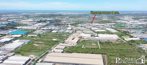 ที่สวย 10 ไร่เศษ หน้ากว้าง 148 ม. ติดถนน 3 ด้าน รถเทรลเลอร์ ลุยสบาย ใกล้นิคม สมุทรสาคร-พระราม 2 - KK3635S