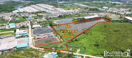 ขายที่ดินสีม่วง 14 ไร่เศษ ในราคาทีต่ำกว่าราคาตลาด 35% เข้าออกได้ถึง 3 เส้นทาง ใกล้ ถ.บางปลา ถ.เศรษฐกิจ และ ถ.พระราม 2 - KK3690S