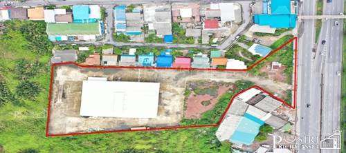 ที่ทำเลทอง 7ไร่เศษ ติด พระราม 2 หน้ากว้าง 83 ม. พร้อมโกดัง 2,000ตร.ม. เยื้อง ไทยวัสดุ-มหาชัย - KK3582S