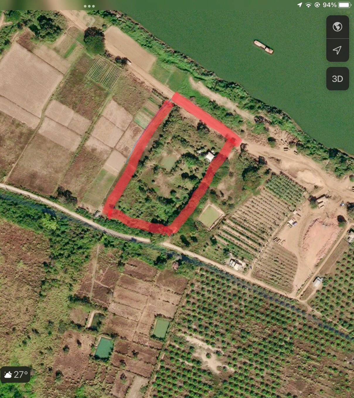 ขายที่ดินโฉนดริมแม่น้ำโขง อ.ท่าอุเทน จ.นครพนม 8ไร่86 ตรว.พร้อมบ้าน1หลัง วิวเทือกเขาลาว