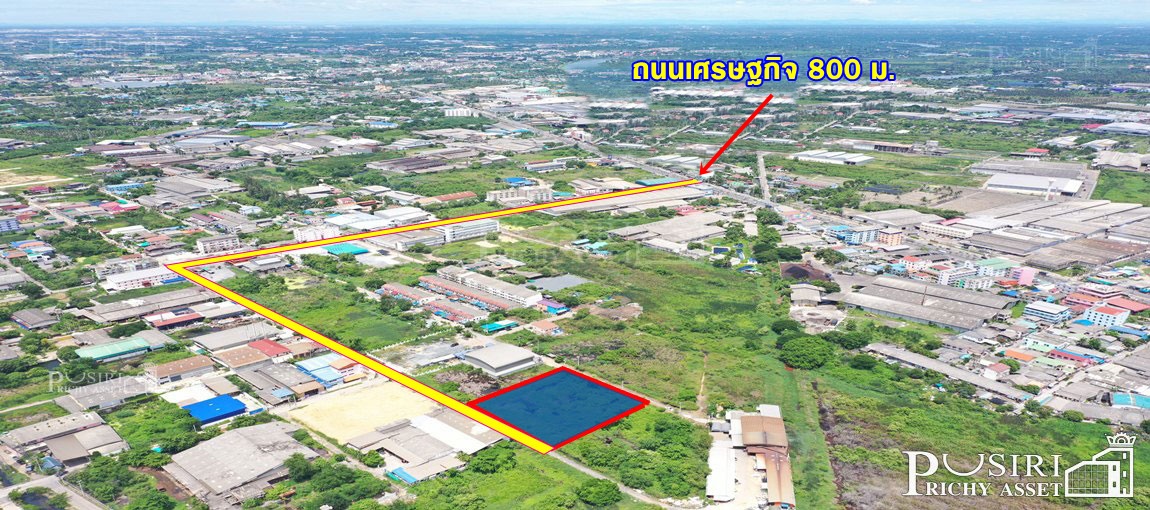 หาอยู่ใช่หรือไม่ ! ที่ดินทรงสวย มากคุณประโยชน์ บนพื้นที่สีม่วง 2 ไร่  สร้างโรงงานได้ง่ายและลงตัว ติดถนน 2 ด้าน เข้าออกสะดวก ใกล้ถนนเศรษฐกิจ  KK3669S
