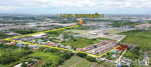 ที่สวย ปลูกบ้าน/โกดังขนาดเล็ก 186.6 วา สะดวก ติดถนน 3 ด้าน ในซอย ค่ายกำแพงเพชร ใกล้ เศรษฐกิจ และพุทธสาคร