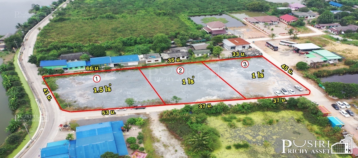 ที่สร้างโรงงาน 1-3.5 ไร่ ถมพร้อม รูปทรงสวย ติดถนน 3 ด้าน เดินทางสะดวกถนนเศรษฐกิจ เชื่อมต่อคลองสี่วา-เอกชัย