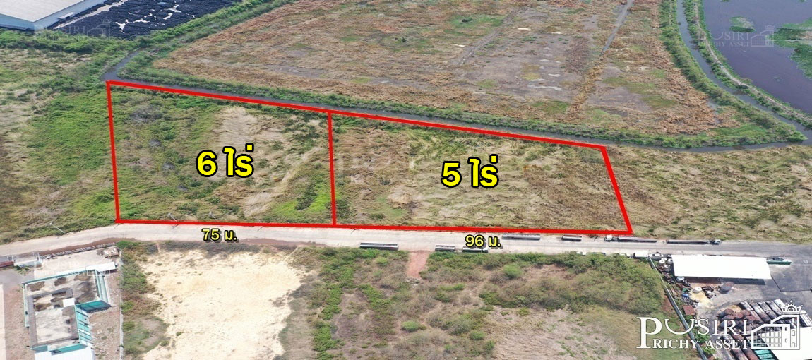 ที่สวยสร้างโรงงาน/โกดัง 5 และ 6 ไร่ วางแปลนง่าย ใช้เทเลอร์สะดวก ใกล้พระราม 2 ราคาเพียง 2.5 ล้าน/ไร่  KK2645S