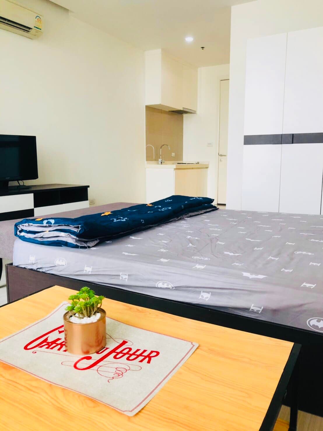 ทีซี กรีน พระราม 9 (TC Green Condo ) ใกล้ Mrt พระราม 9   เฟอร์นิเจอร์+เครื่องใช้ไฟฟ้าครบ+พร้อมเข้าอยู่ 